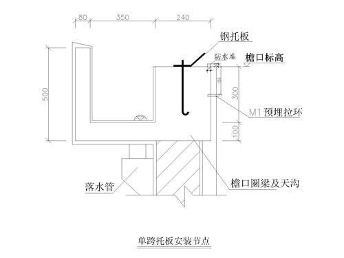 拱形屋頂鋼托班（預(yù)埋件）設(shè)計圖